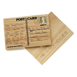 Postkarte aus Holz