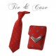 Tie & Case "Red Flowers"