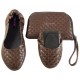 Foldable shoes 'Brown Weave'