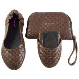 Foldable shoes 'Brown Weave'